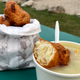 Clam cakes and Rhode Island clam chowder